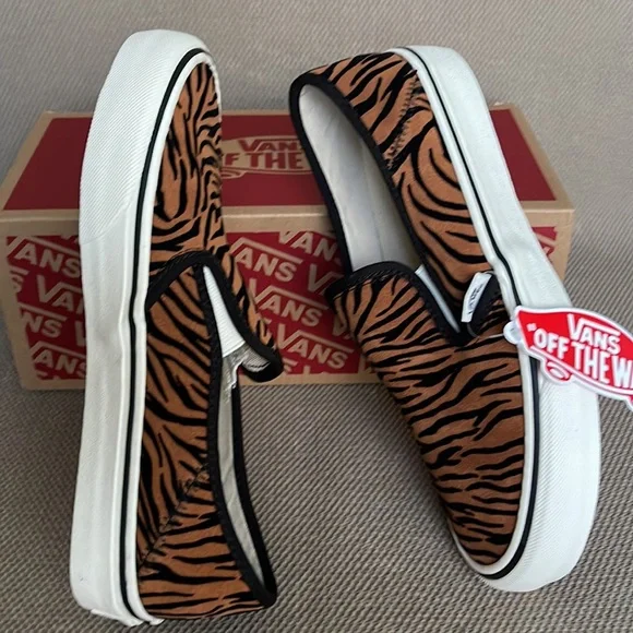 Vans Slip-On Safari Animal Stripes Black Marshmallow WMNS - Picture 12 of 16